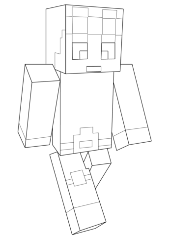 Minecraft Dantdm Coloring Page